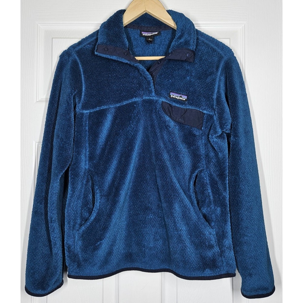 Patagonia Polartec Thermal Pro Fleece Re-Tool Snap-T Womens Sz S Pullover Blue